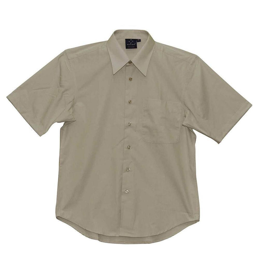 Men's Telfon Executive Short Sleeve Shirt Short Sleeve Shirts Winning Spirit Stone S 