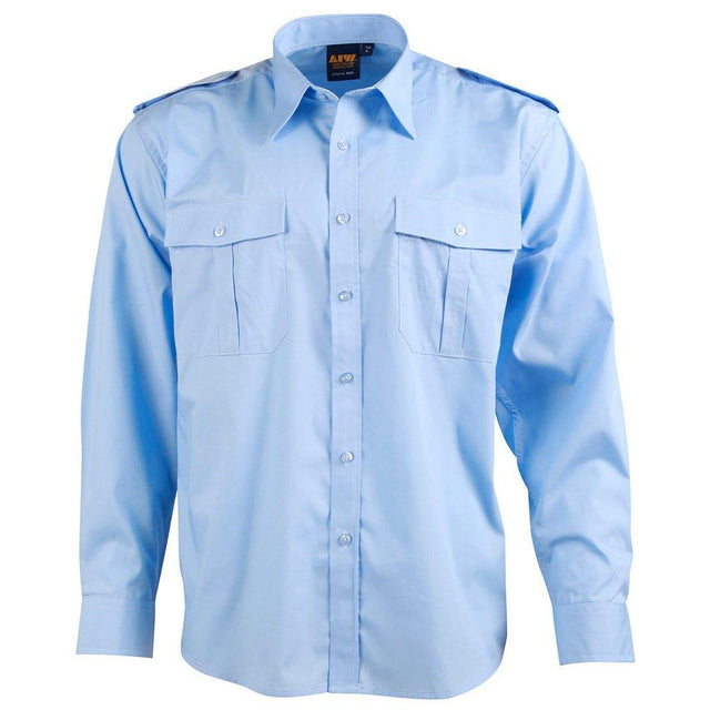 Unisex Epaulette Long Sleeve Shirt Long Sleeve Shirts Winning Spirit   
