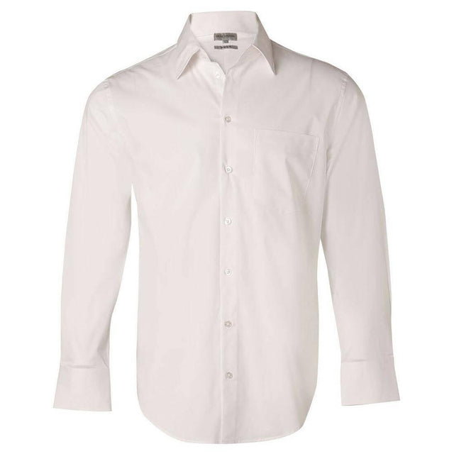 Men's Stretch Long Sleeve Shirt Long Sleeve Shirts Winning Spirit White 38 