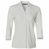 M8830 Ladies 3/4 Sleeve Stretch Knit Top Isabel Shirts Winning Spirit White 6