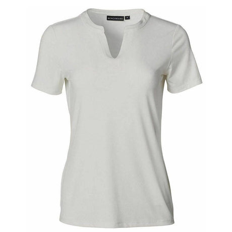 M8840 Ladies Short Sleeve Knit Top Sofia Short Sleeve Shirts Winning Spirit White 6 