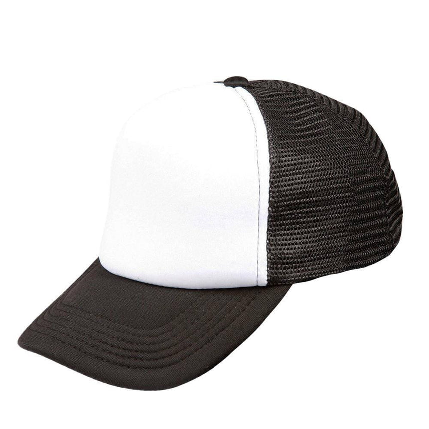 CH69 Contrast Trucker Cap Hats Winning Spirit White/Black  