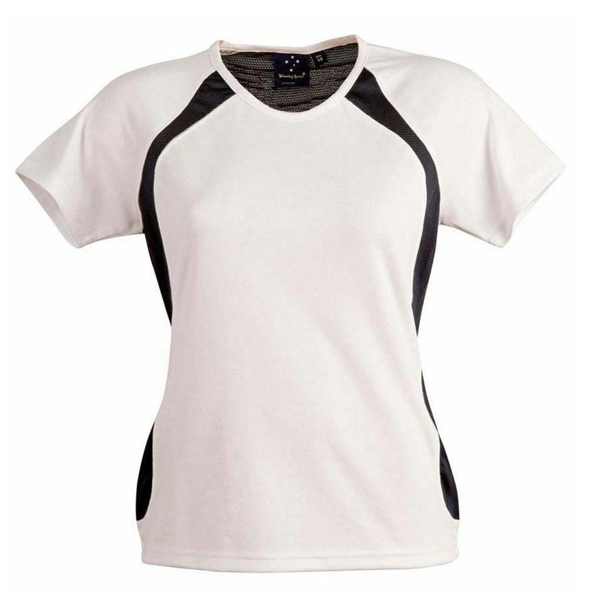 Sprint Tee Shirt Ladies T Shirts Winning Spirit White.Navy 6 