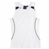 SL54 Legend Singlet Ladies Singlets Winning Spirit White.Navy 8 