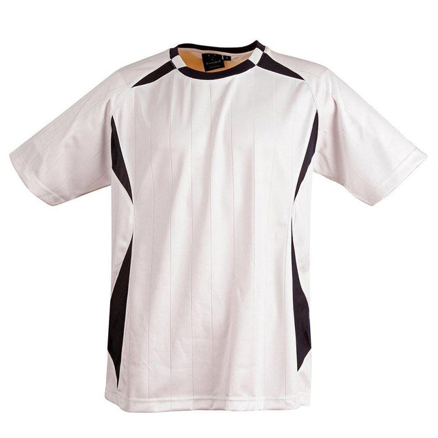 Shoot Soccer Tee Adult T Shirts Winning Spirit White.Navy S 