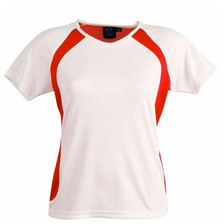 TS72 Sprint Tee Shirt Ladies T Shirts Winning Spirit White.Red 6 