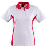 PS74 Teammate Polo Ladies Polos Winning Spirit White.Red 8 