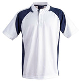 PS49 Mascot Polo Men's Polos Winning Spirit WhiteNavy XS 