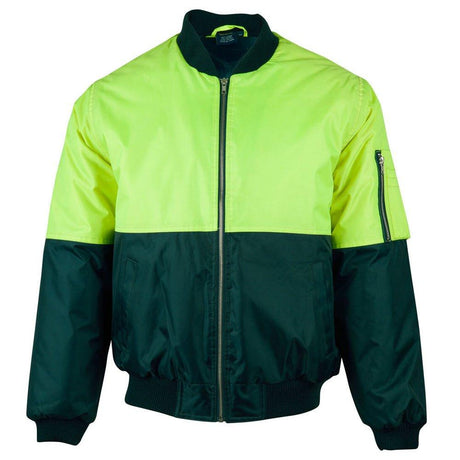 SW06A Hi-Vis Two Tone Flying Jacket Jackets Winning Spirit Yellow.Bottle S 