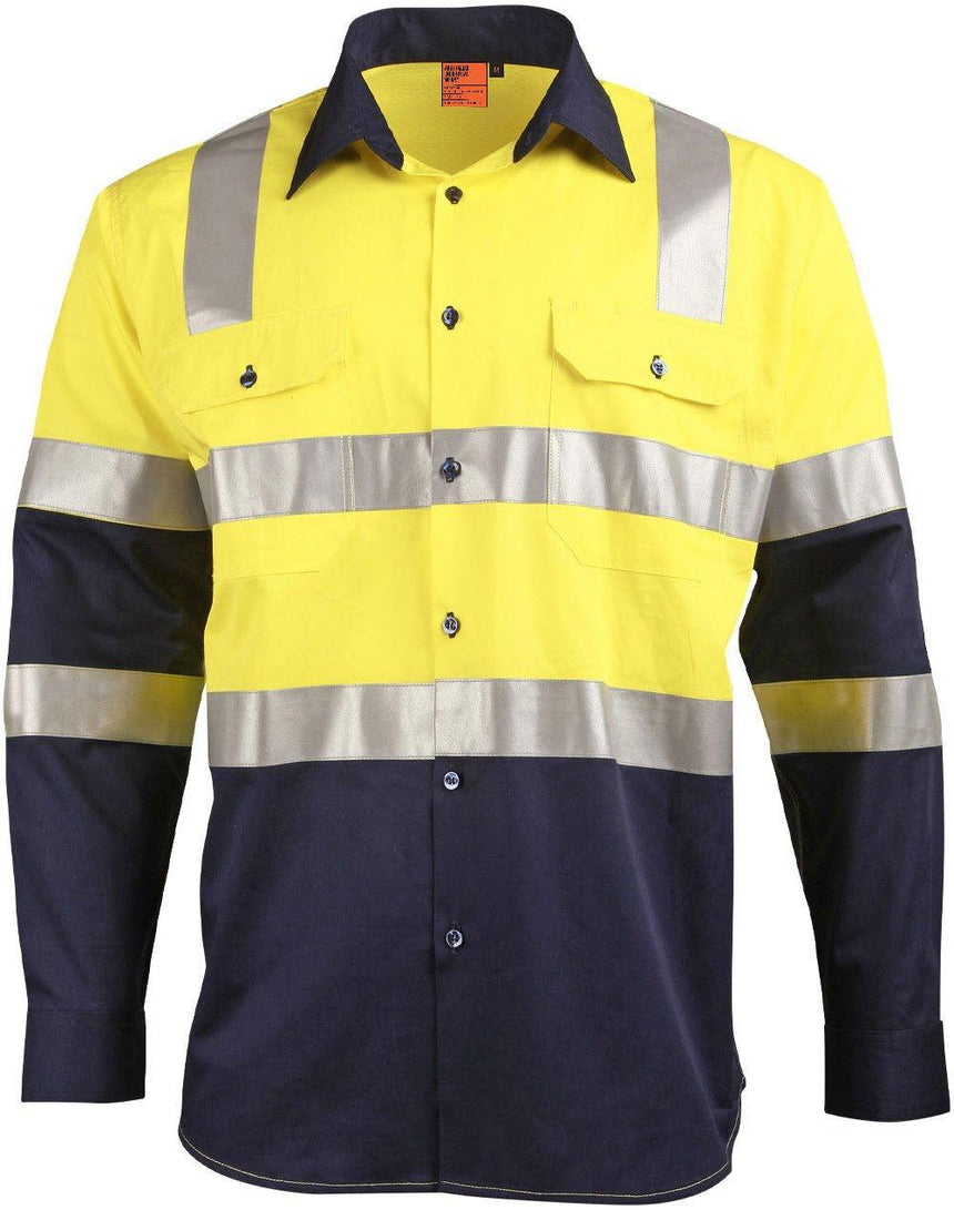 Biomotion Day/Night Safety Shirt Long Sleeve Shirts Winning Spirit Yellow.Navy XXS 