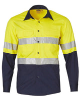 SW69 Long Sleeve Safety Shirt Shirts Winning Spirit Yellow.Navy XXS